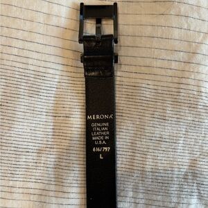 Merona Black Leather Women’s Belt size L